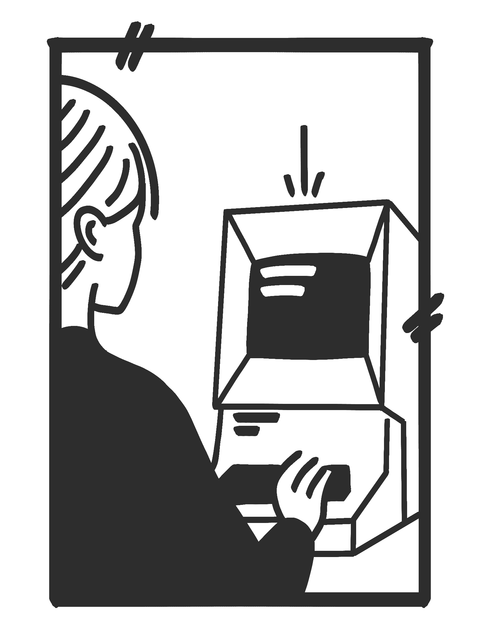 illustration d'un vieil ordinateur